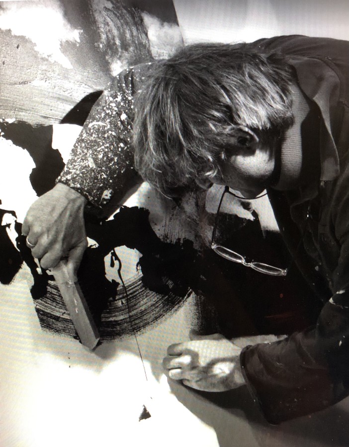 Artist Lastán in his studio in Madrid, Spain, Nov 2010, by Guillermo Lastán